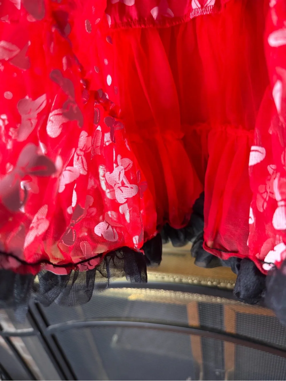 GIRLS SZ LARGE 14 DISNEY PARKS ADORABLE MINNIE MOUSE TRIPLE LAYER TULLE SKIRT - Picture 3 of 5